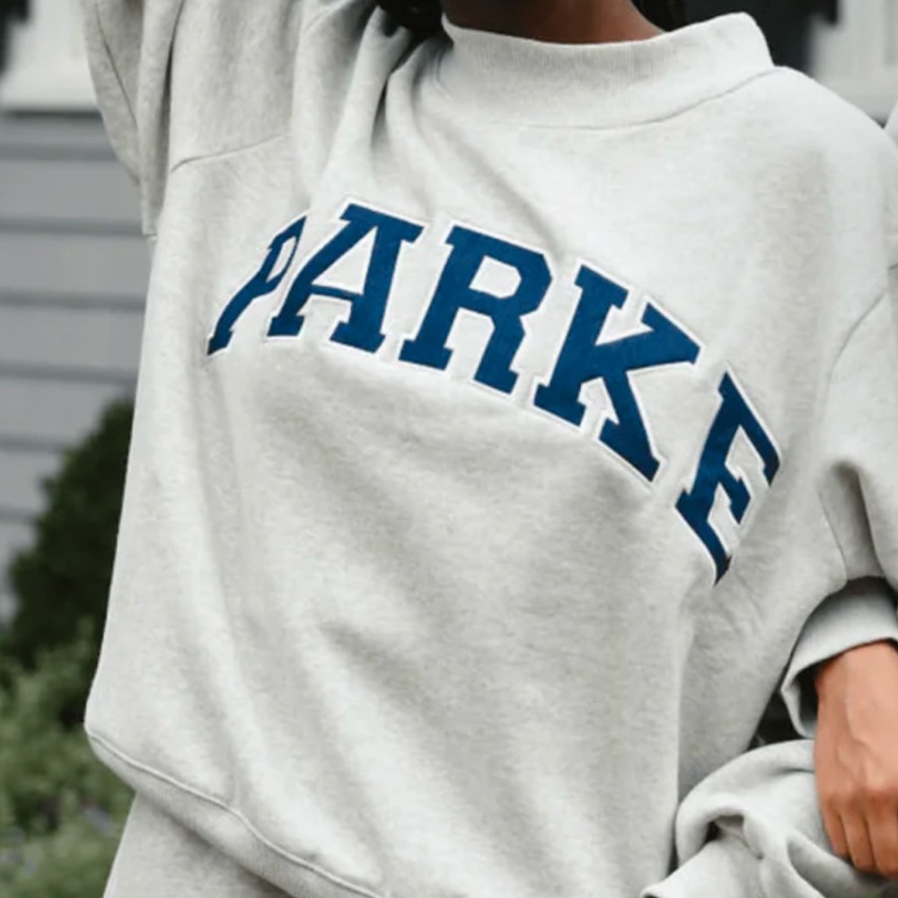 Parke Varsity Mockneck Classic Grey + Navy